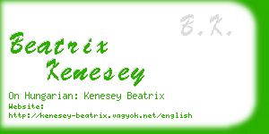 beatrix kenesey business card